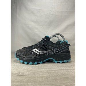 Saucony Excursion TR 11 Black Blue Running Shoes Womens Size 7.5